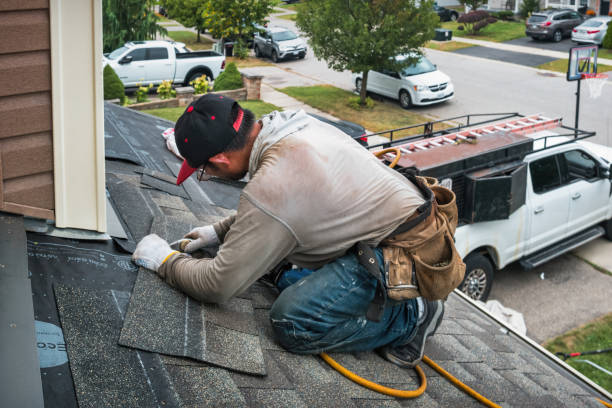 Professional Storm Damage Roof Repair technician working in Blauvelt, NY